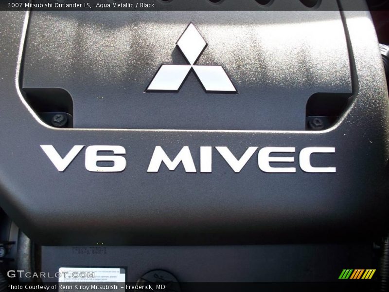 Aqua Metallic / Black 2007 Mitsubishi Outlander LS