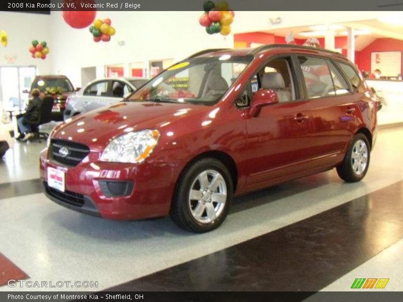 Volcanic Red / Beige 2008 Kia Rondo LX V6