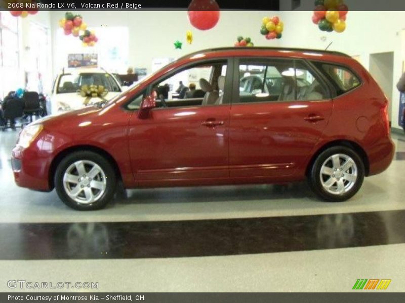 Volcanic Red / Beige 2008 Kia Rondo LX V6