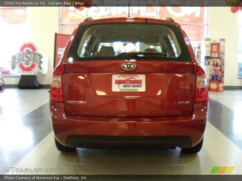 Volcanic Red / Beige 2008 Kia Rondo LX V6