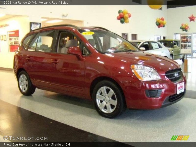 Volcanic Red / Beige 2008 Kia Rondo LX V6