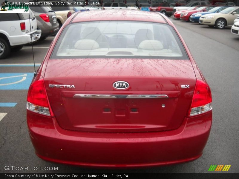 Spicy Red Metallic / Beige 2009 Kia Spectra EX Sedan