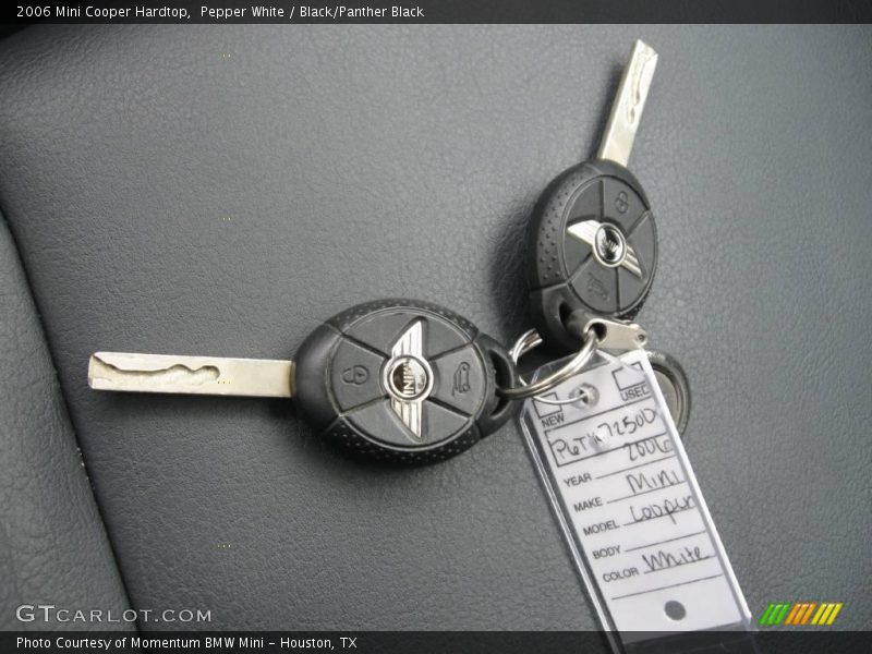 Pepper White / Black/Panther Black 2006 Mini Cooper Hardtop