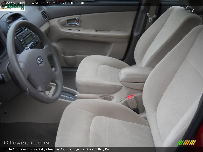 Spicy Red Metallic / Beige 2009 Kia Spectra EX Sedan
