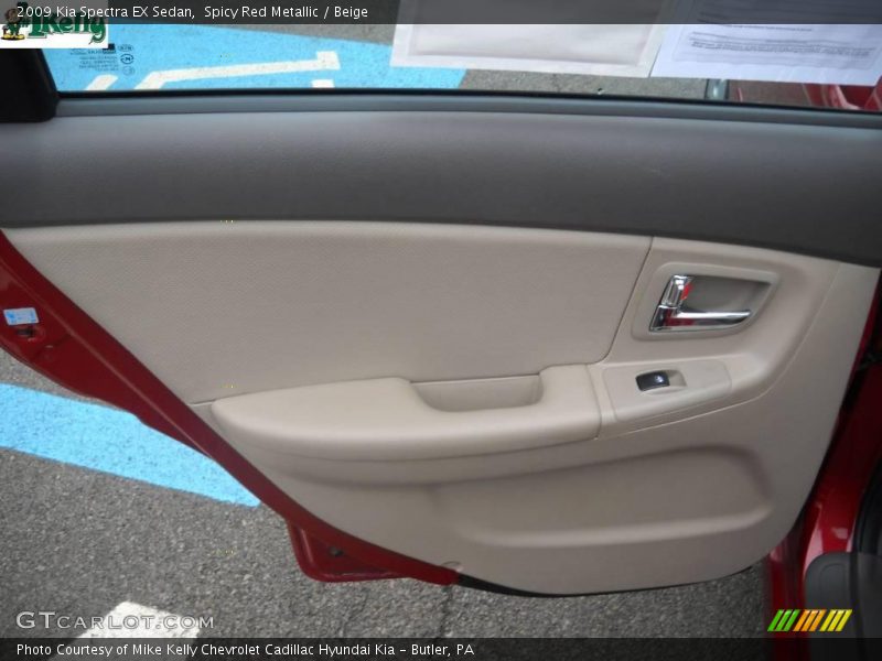 Spicy Red Metallic / Beige 2009 Kia Spectra EX Sedan