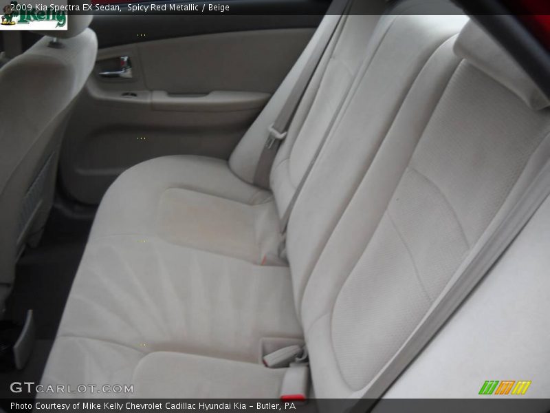 Spicy Red Metallic / Beige 2009 Kia Spectra EX Sedan