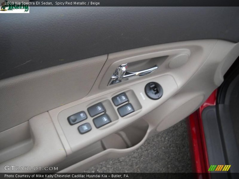 Spicy Red Metallic / Beige 2009 Kia Spectra EX Sedan