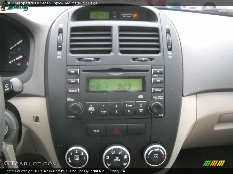 Spicy Red Metallic / Beige 2009 Kia Spectra EX Sedan