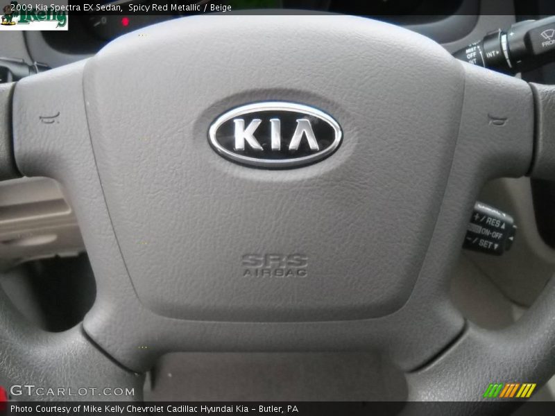 Spicy Red Metallic / Beige 2009 Kia Spectra EX Sedan