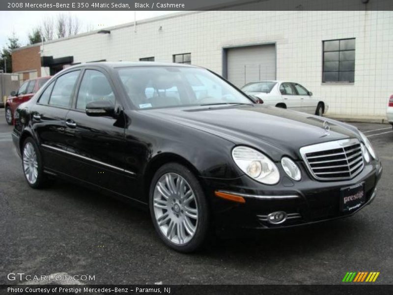 Black / Cashmere 2008 Mercedes-Benz E 350 4Matic Sedan