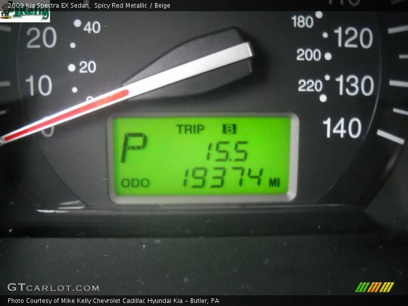 Spicy Red Metallic / Beige 2009 Kia Spectra EX Sedan