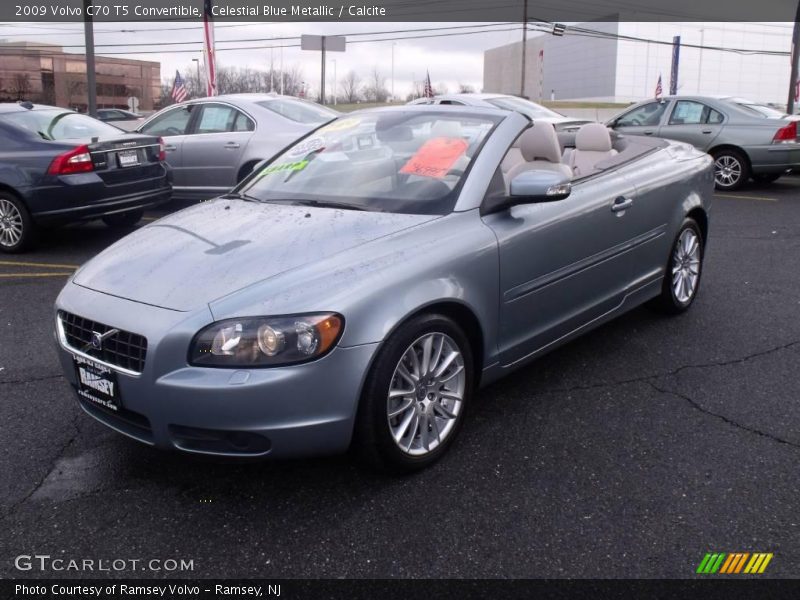 Celestial Blue Metallic / Calcite 2009 Volvo C70 T5 Convertible