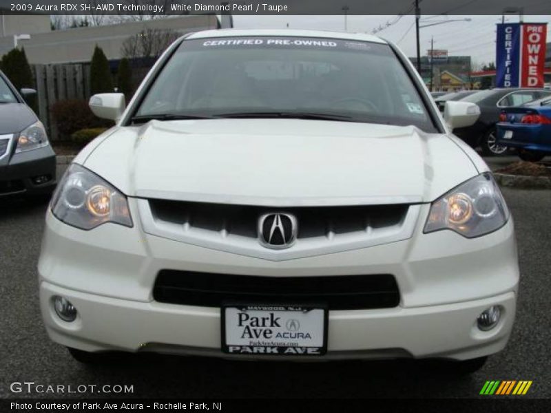 White Diamond Pearl / Taupe 2009 Acura RDX SH-AWD Technology