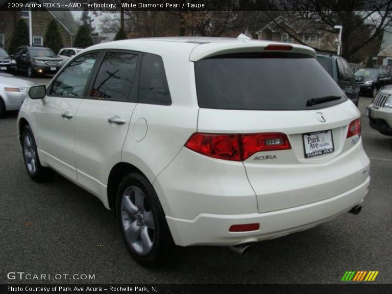 White Diamond Pearl / Taupe 2009 Acura RDX SH-AWD Technology