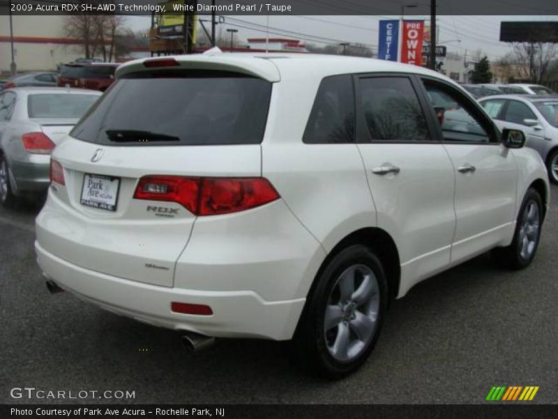 White Diamond Pearl / Taupe 2009 Acura RDX SH-AWD Technology