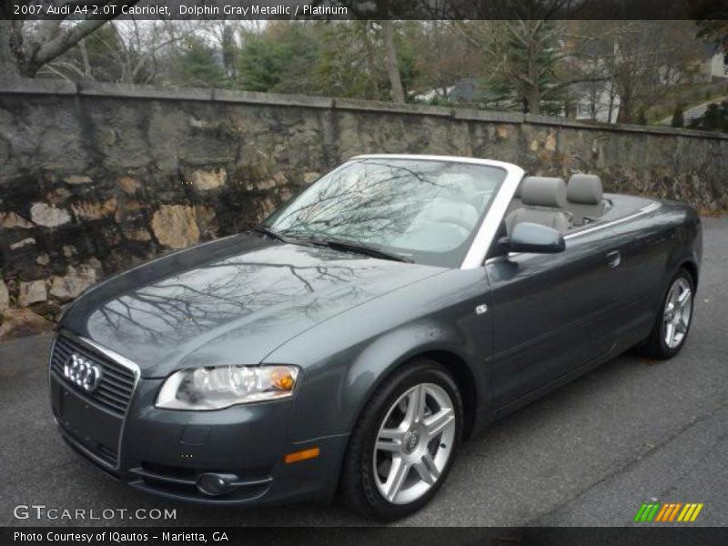 Dolphin Gray Metallic / Platinum 2007 Audi A4 2.0T Cabriolet