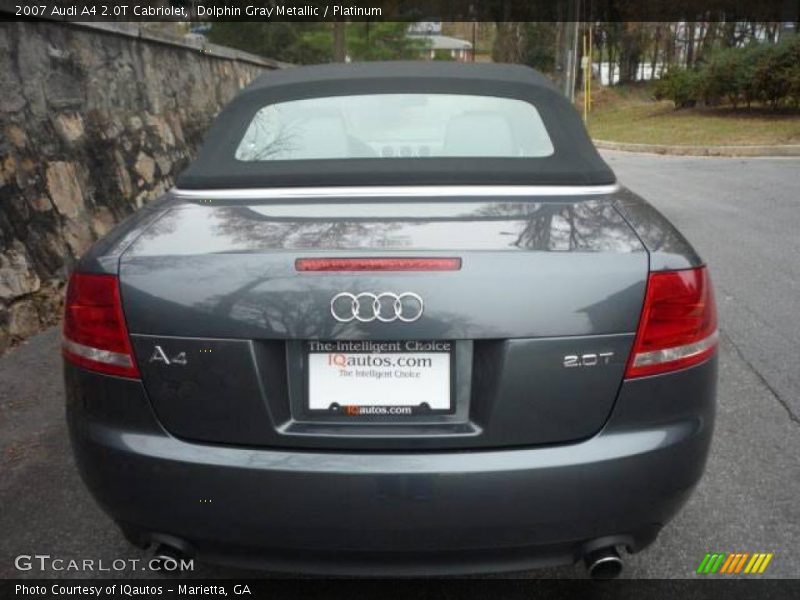 Dolphin Gray Metallic / Platinum 2007 Audi A4 2.0T Cabriolet