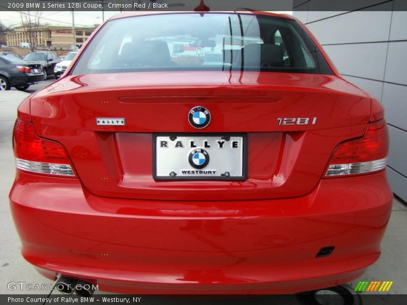 Crimson Red / Black 2009 BMW 1 Series 128i Coupe