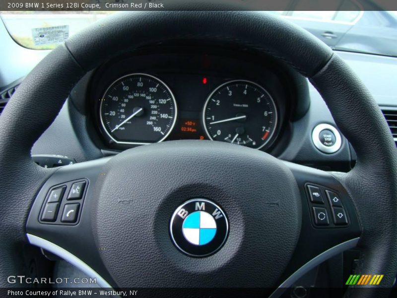 Crimson Red / Black 2009 BMW 1 Series 128i Coupe