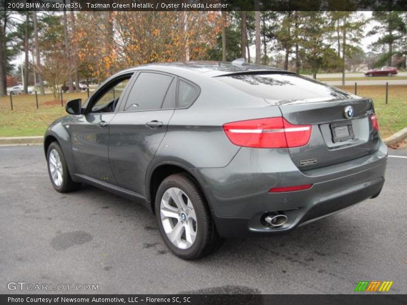 Tasman Green Metallic / Oyster Nevada Leather 2009 BMW X6 xDrive35i
