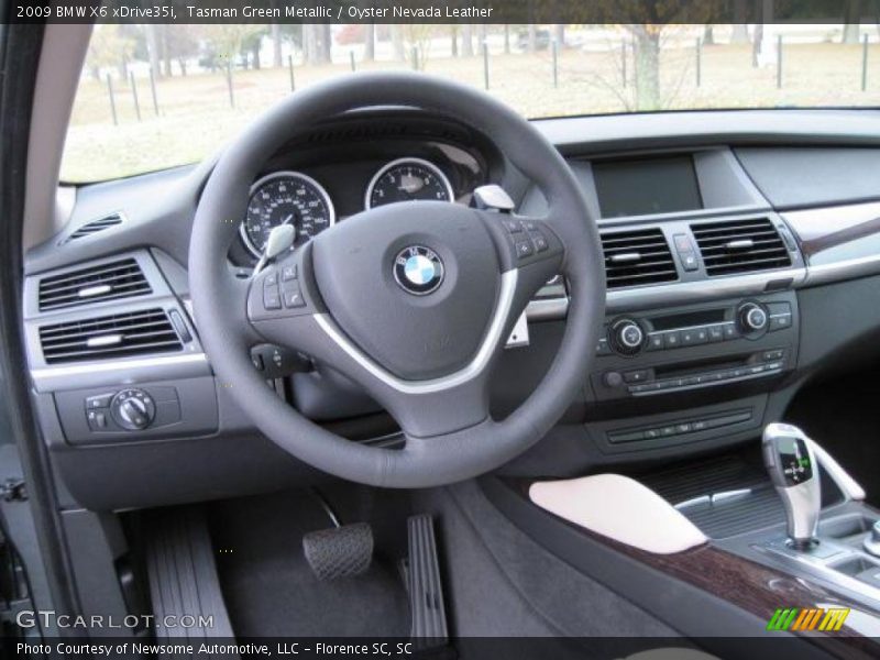 Tasman Green Metallic / Oyster Nevada Leather 2009 BMW X6 xDrive35i