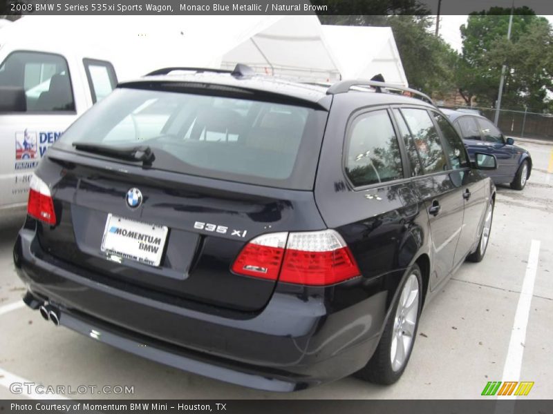 Monaco Blue Metallic / Natural Brown 2008 BMW 5 Series 535xi Sports Wagon