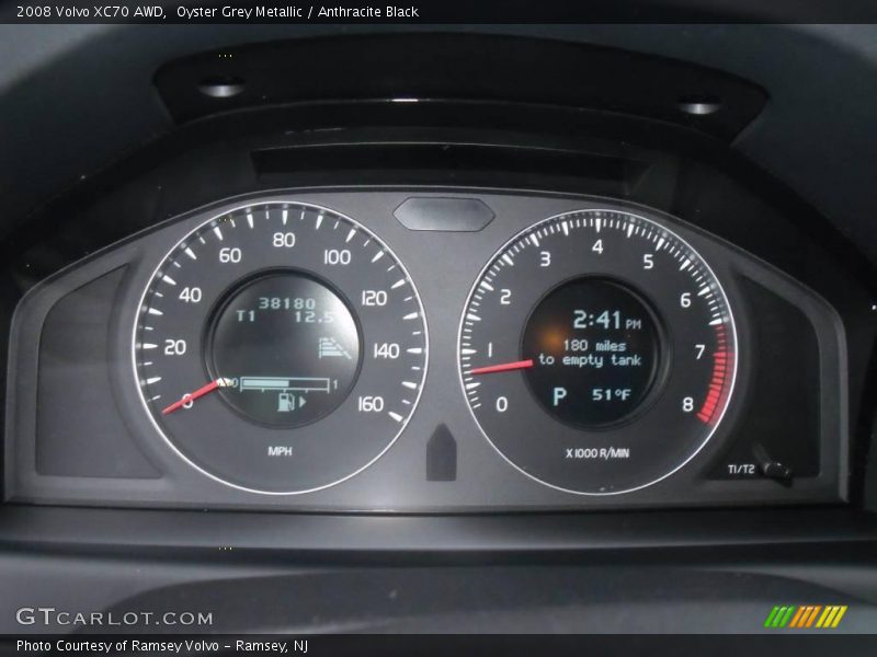 Oyster Grey Metallic / Anthracite Black 2008 Volvo XC70 AWD