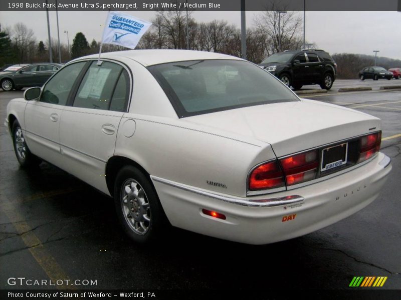 Bright White / Medium Blue 1998 Buick Park Avenue Ultra Supercharged