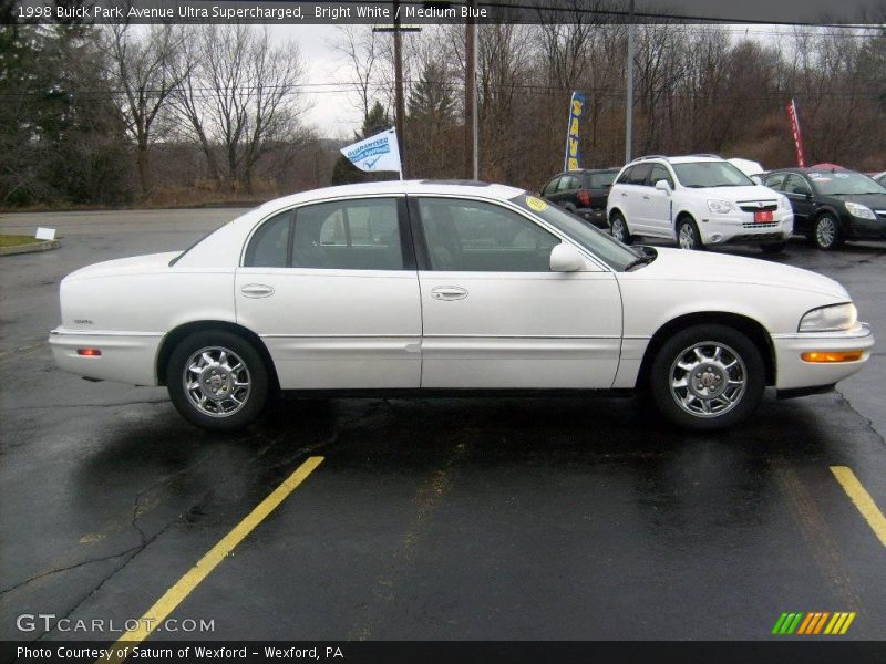 Bright White / Medium Blue 1998 Buick Park Avenue Ultra Supercharged