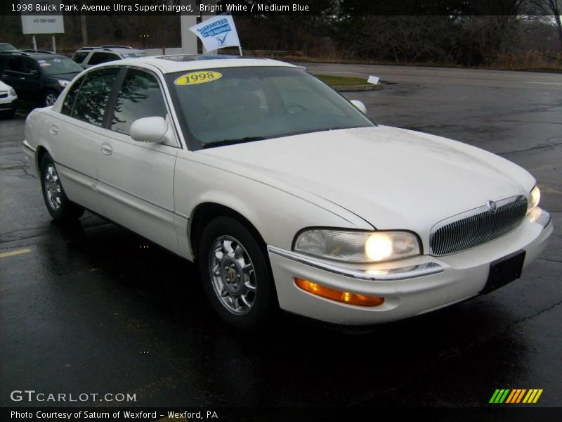 Bright White / Medium Blue 1998 Buick Park Avenue Ultra Supercharged