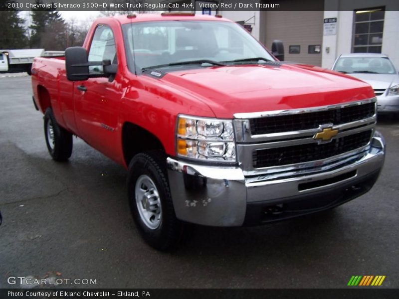 Victory Red / Dark Titanium 2010 Chevrolet Silverado 3500HD Work Truck Regular Cab 4x4