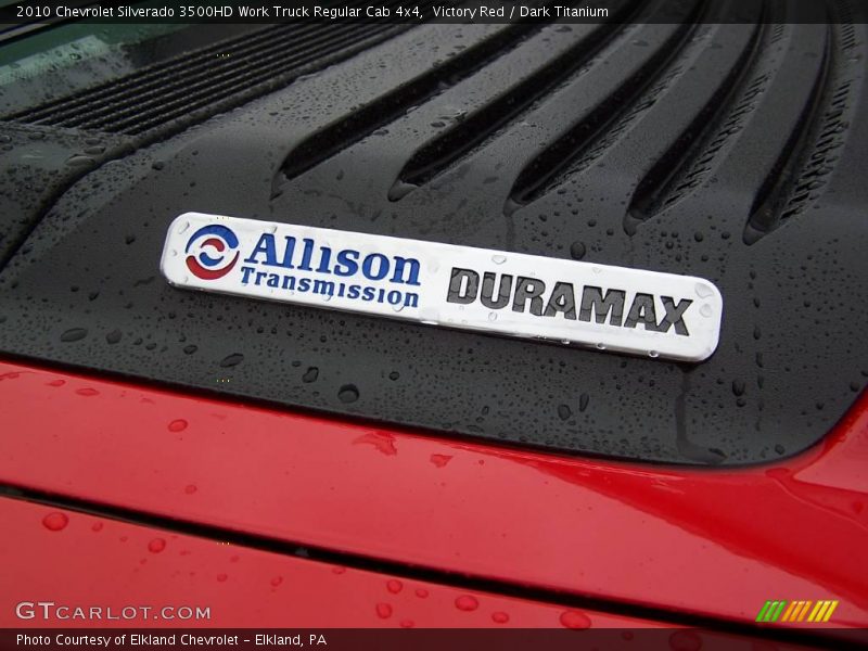 Victory Red / Dark Titanium 2010 Chevrolet Silverado 3500HD Work Truck Regular Cab 4x4