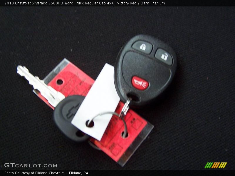 Victory Red / Dark Titanium 2010 Chevrolet Silverado 3500HD Work Truck Regular Cab 4x4