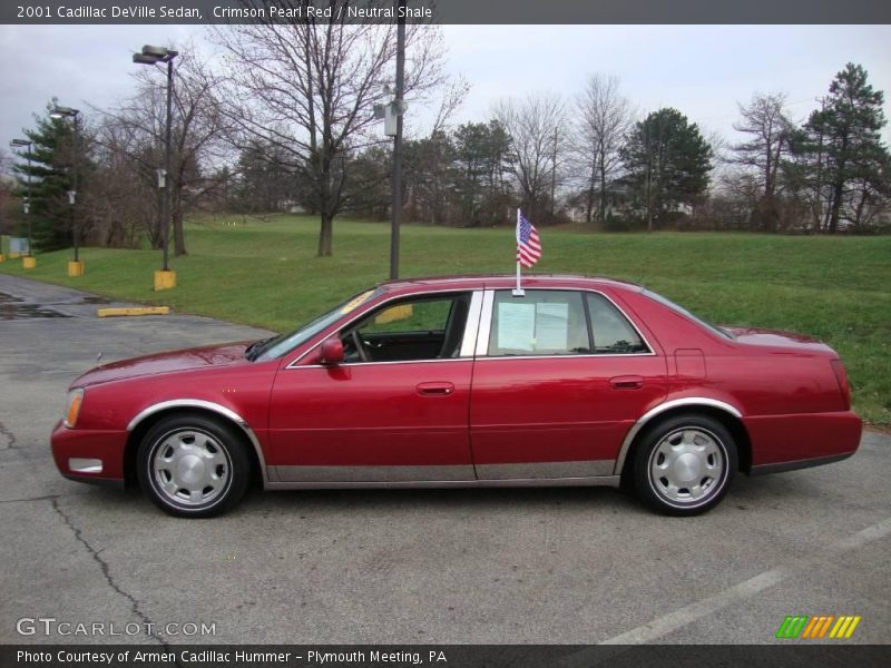 Crimson Pearl Red / Neutral Shale 2001 Cadillac DeVille Sedan
