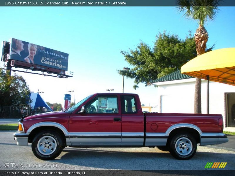 Medium Red Metallic / Graphite 1996 Chevrolet S10 LS Extended Cab