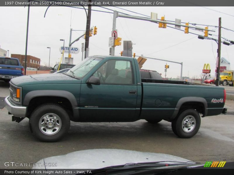 Emerald Green Metallic / Gray 1997 Chevrolet C/K 2500 K2500 Cheyenne Regular Cab 4x4