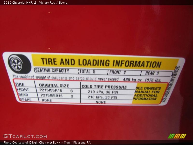 Victory Red / Ebony 2010 Chevrolet HHR LS