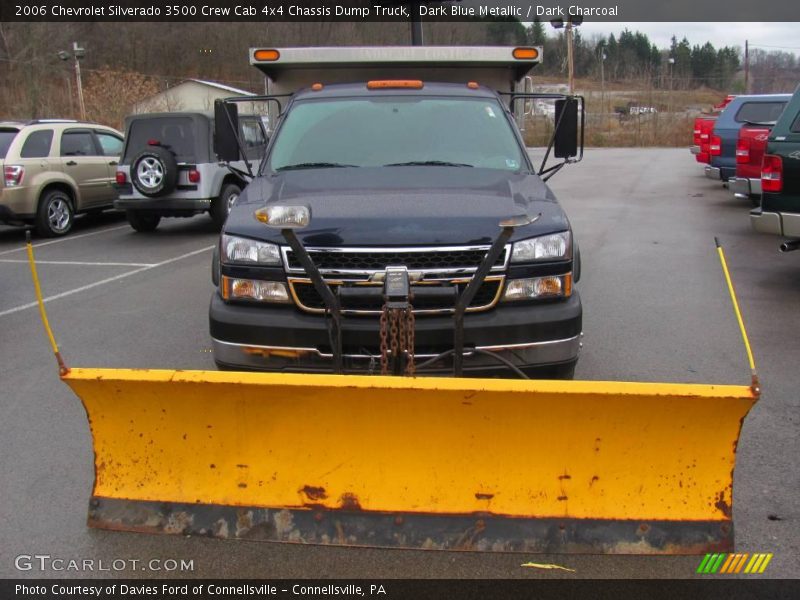 Dark Blue Metallic / Dark Charcoal 2006 Chevrolet Silverado 3500 Crew Cab 4x4 Chassis Dump Truck
