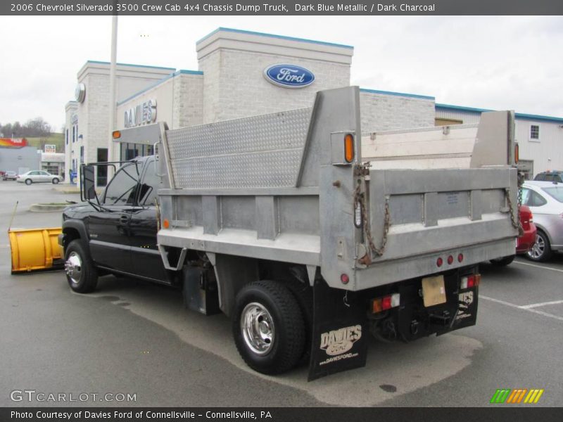 Dark Blue Metallic / Dark Charcoal 2006 Chevrolet Silverado 3500 Crew Cab 4x4 Chassis Dump Truck