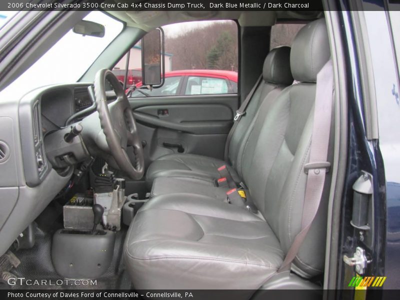 Dark Blue Metallic / Dark Charcoal 2006 Chevrolet Silverado 3500 Crew Cab 4x4 Chassis Dump Truck