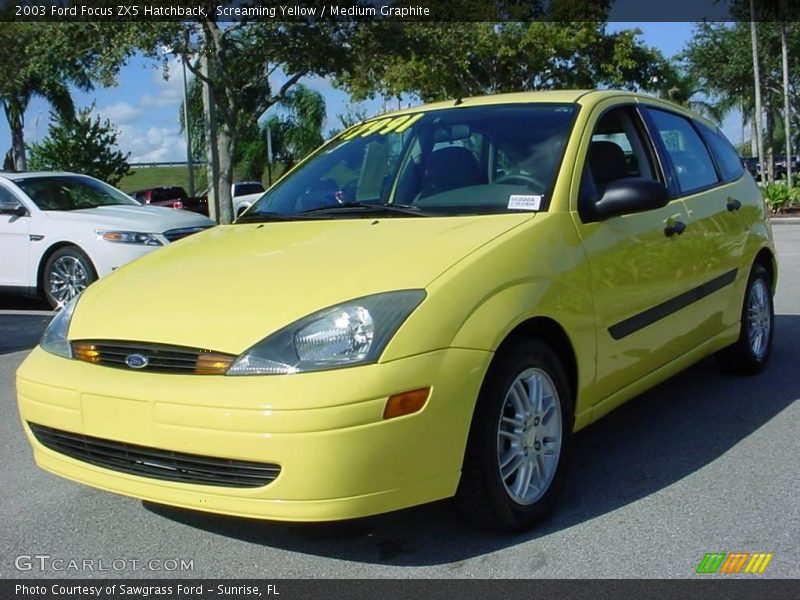Screaming Yellow / Medium Graphite 2003 Ford Focus ZX5 Hatchback