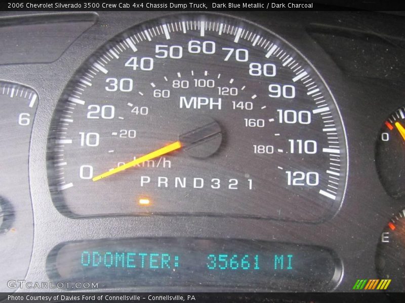 Dark Blue Metallic / Dark Charcoal 2006 Chevrolet Silverado 3500 Crew Cab 4x4 Chassis Dump Truck