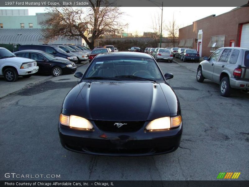 Black / Saddle 1997 Ford Mustang V6 Coupe