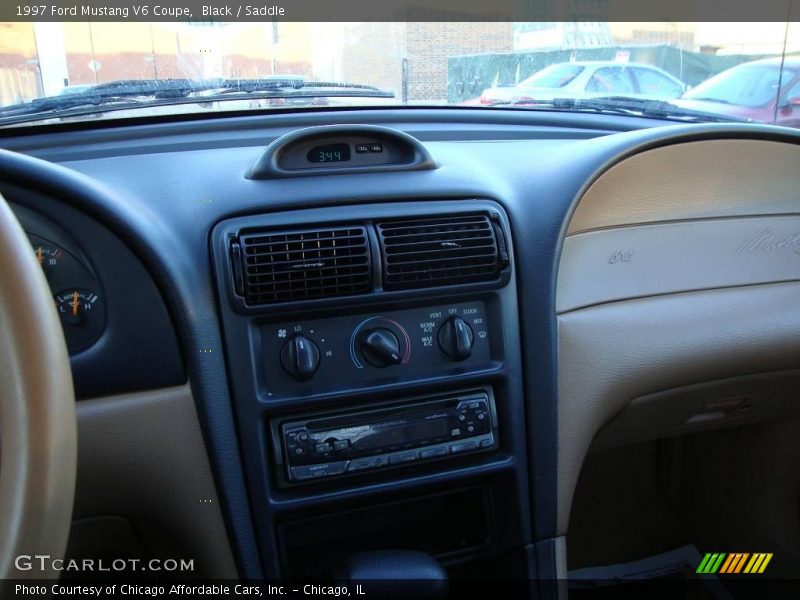 Black / Saddle 1997 Ford Mustang V6 Coupe