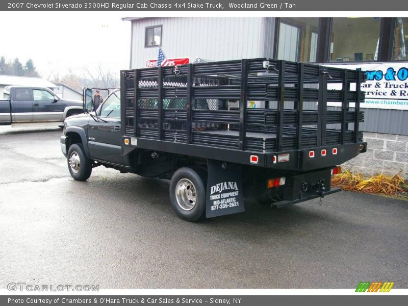 Woodland Green / Tan 2007 Chevrolet Silverado 3500HD Regular Cab Chassis 4x4 Stake Truck