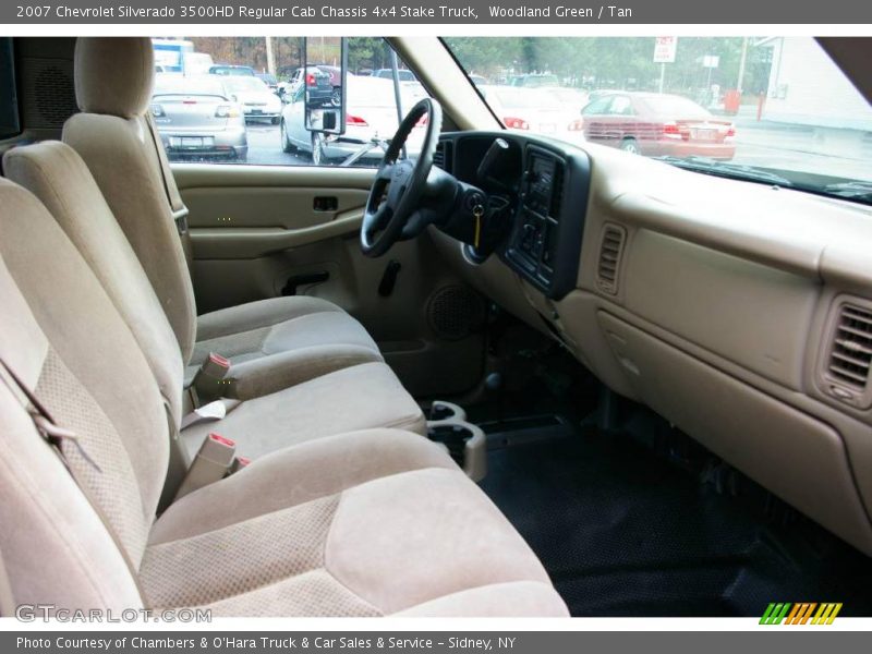 Woodland Green / Tan 2007 Chevrolet Silverado 3500HD Regular Cab Chassis 4x4 Stake Truck