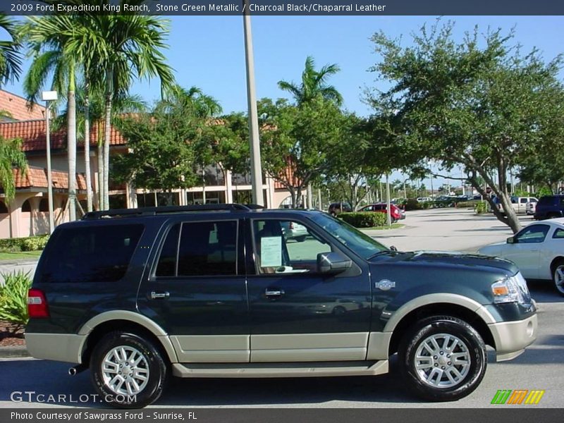 Stone Green Metallic / Charcoal Black/Chaparral Leather 2009 Ford Expedition King Ranch