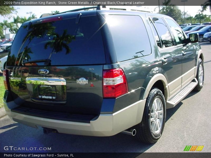 Stone Green Metallic / Charcoal Black/Chaparral Leather 2009 Ford Expedition King Ranch