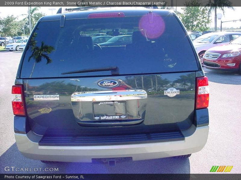 Stone Green Metallic / Charcoal Black/Chaparral Leather 2009 Ford Expedition King Ranch