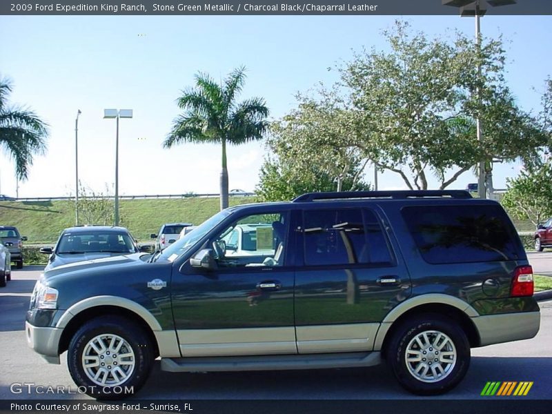 Stone Green Metallic / Charcoal Black/Chaparral Leather 2009 Ford Expedition King Ranch
